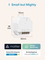 Meross Homekit Smart Wi-Fi In-Wall Switch 10A (Matter) MSS815MA-UN - Image 2