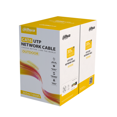 Dahua CAT6 OFC Cable 305m 0.53mm Black Outdoor PFM920-6UN