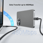 Unitek USB-C Cable PD60W Braided with Display 1.0m C14158A-1M - Image 3