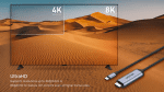 Unitek Converter USB-C to HDMI Cable 8K60Hz 1.8m V1423B - Image 3
