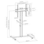 Brateck TV Floorstand 40x40 96cm 35kg FS47-44T-01 - Image 5