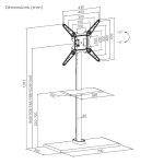 Brateck TV Floorstand 40x40 1.07m 35kg Shelf & MDF FS41-44T-02 - Image 6