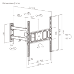 Brateck TV Mount 40x40 Turn 2-Arm 43cm LPA63-443 - Image 5