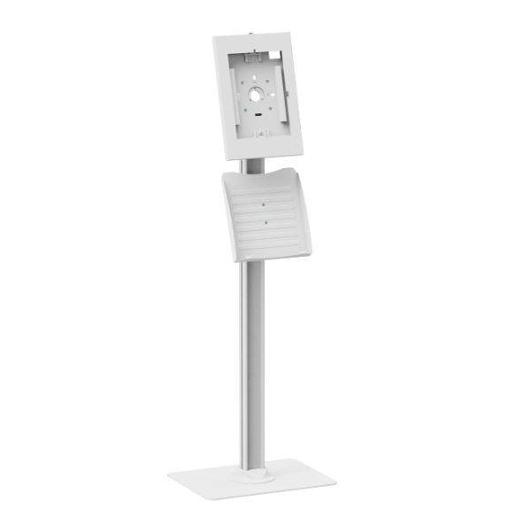 Brateck Tablet FloorStand AntiTheft 10-11'' with Brochure Holder PAD34-04 White