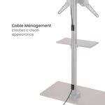 Brateck TV Floorstand 40x40 1.07m 35kg Shelf & MDF FS41-44T-02 - Image 3