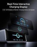 Anker Prime 250W USB C Charger, Ultra-Fast 6-Port GaN Charging Station, 2.26" LCD Display and Smart Control Dial Black - Image 3