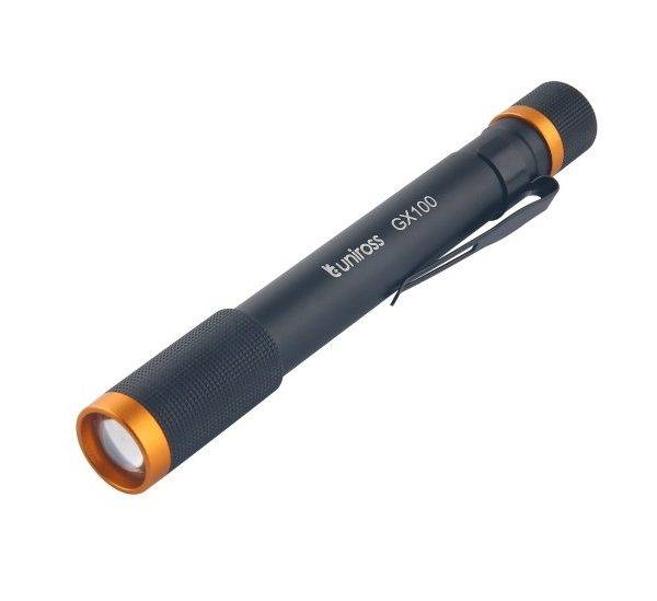 Uniross GX100 Penlight IPX4 Waterproof Torch 280 lumens 90m Beam (Incl 2xAA)