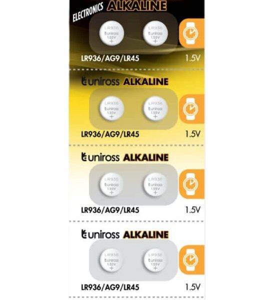 Uniross Alkaline-Coin LR936 AG9 LR45 Battery (10pack)