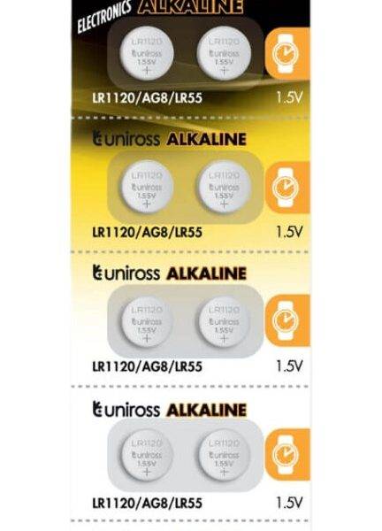 Uniross Alkaline-Coin LR1120 AG8 LR55 Battery (10pack)