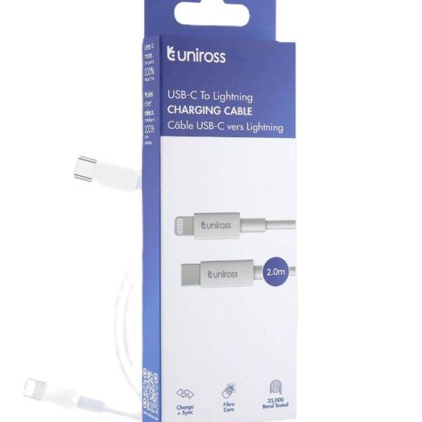 Uniross Cable USB-C to Lightning Cable 2.0m UCA008
