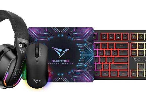 Alcatroz X-Craft 4in1 Gaming Set Keyb+Mouse+Mat+H/set Rechargeable NEXUS Black