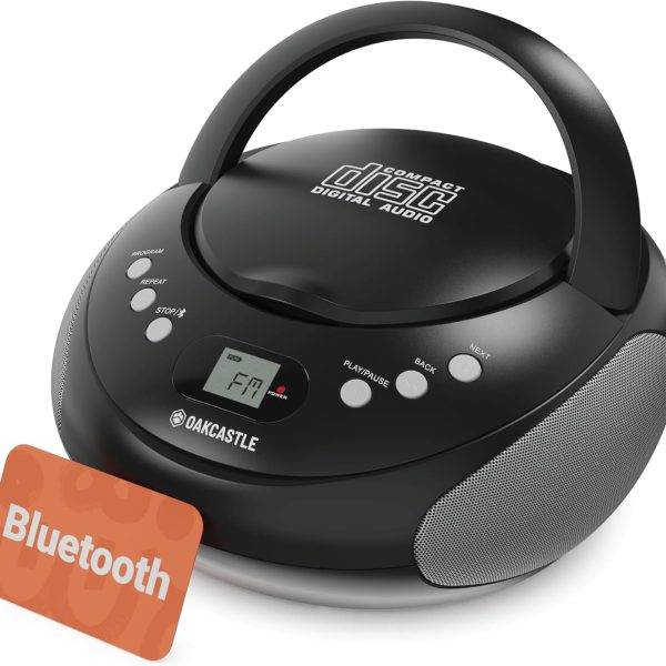 Majority Oakcastle CD250 Portable CD Player Boombox with Bluetooth & FM Radio