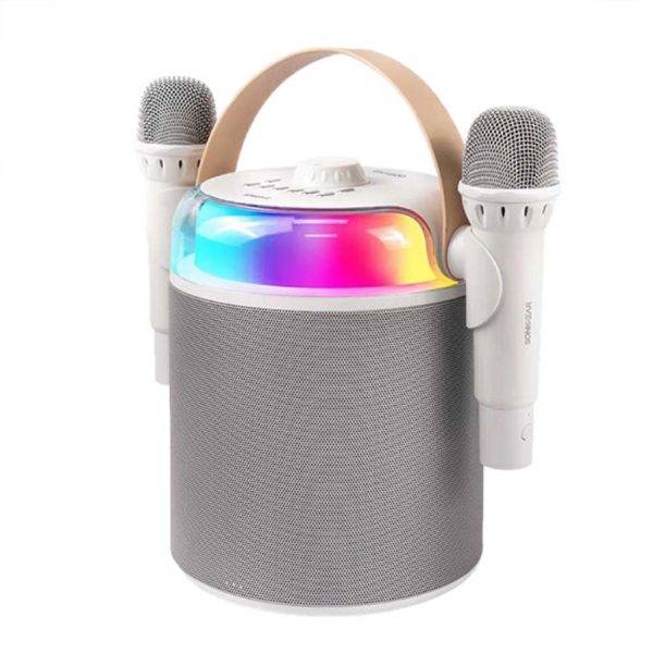 SonicGear Portable Karaoke Kids Speaker BT/Wireless Dual Mics iOX K800 White