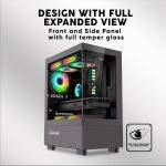 Armaggeddon Gaming Case M-ATX AQUARON Duplex White (310mm VGA) - Image 5