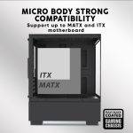 Armaggeddon Gaming Case M-ATX AQUARON Duplex White (310mm VGA) - Image 3