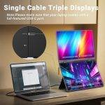 MINIX Monitor Portable Dual 16" Independent Display MST Full-HD USB-C/HDMI SF15 FOLD - Image 5