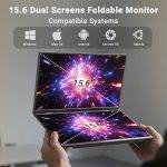 MINIX Monitor Portable Dual 16" Independent Display MST Full-HD USB-C/HDMI SF15 FOLD - Image 2