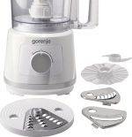 Gorenje Kitchen Blender Food Processor 800W with 5 attachments SB801W White/Inox - Image 3
