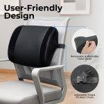 Lumivida Ergonomic Lumbar Support Cushion with Memory Foam & Mesh Cover RLC01-1 - Image 4
