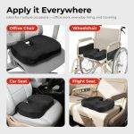 Lumivida Ergonomic Seat Cushion for Coccyx Orthopedic with Memory Foam & Carry Handle RSC01-2 - Image 3
