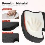 Lumivida Ergonomic Seat Cushion for Coccyx Orthopedic with Memory Foam & Carry Handle RSC01-2 - Image 5