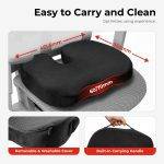 Lumivida Ergonomic Seat Cushion for Coccyx Orthopedic with Memory Foam & Carry Handle RSC01-2 - Image 6