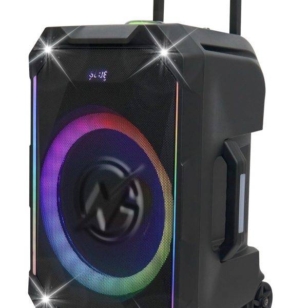 N-Gear FLASH1040 10'' Portable Karaoke Speaker with 1x Wireless Mic LED Lights USB & BT