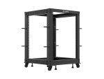 Lanberg Open Rack 19" 15U Adj.Depth 600-1000mm Black - Image 2