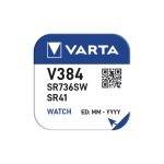 Varta Silver Oxide Coin Cell Battery 384 SR41 SR41SW (Low Drain)