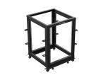 Lanberg Open Rack 19" 15U Adj.Depth 600-1000mm Black - Image 3