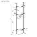 Brateck IFP Wall Mount Floor To Wall Support 120kg HAW400E-FR01 - Image 4