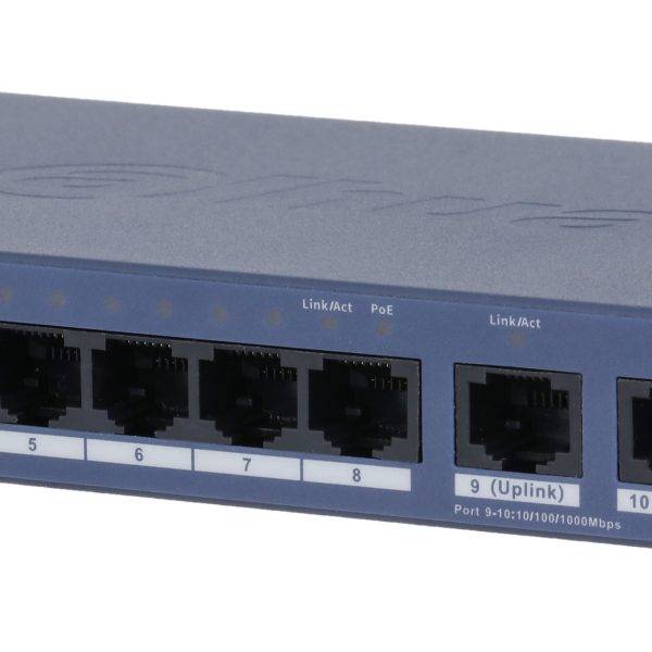 Dahua PoE Cloud Switch 8port +2UP 60W CS4010-8ET2GT-60