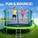Outdoor kids trampoline 10ft 305cm Ozzy with safety net ladder ideal for garden use in Cyprus