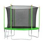Safe 10ft garden trampoline for kids 305cm Ozzy with curved safety enclosure and ladder in Cyprus