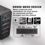 Armaggeddon Gaming Case ATX 4xARGB TRITRON PRO 100 Black - Image 3