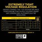 Armaggeddon VOLTRON GOLD 1000 Certified 1000W Modular Gaming Power Supply - Image 6