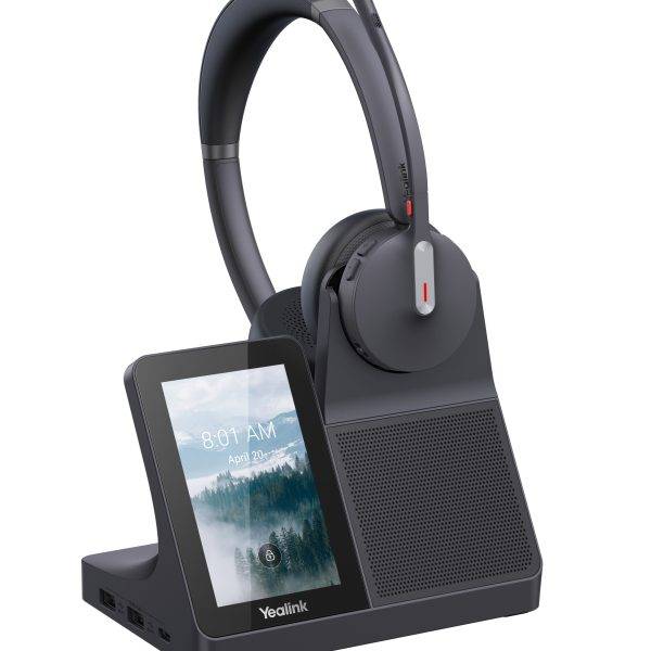 Yealink Headset Wireless Dual-Mode DECT/Bluetooth 3-Mic NC with Basestation WH64 Workstation Dual Teams