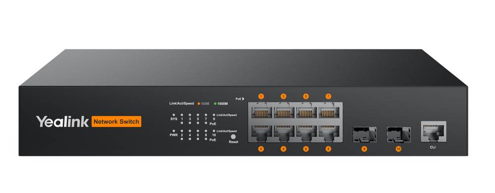 Yealink Switch 8-port L2+ web-based managed RHC80