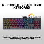 Armaggeddon MKA-7C White Mechanical Gaming Keyboard 104 Linear Red Keys - Image 5