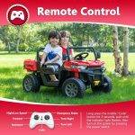 Battery powered kids UTV 24V with suspension and large wheels