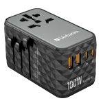 Verbatim Charger Travel Adapter World to World GAN III 100W 2xC 2xA UTA-06 - Image 5