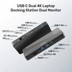 Unitek USB-C Hub USB4 MST HDMI/DP/Gb/SD/Audio/PD100W D1079A - Image 3