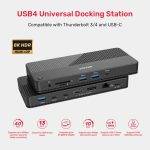 Unitek USB-C Hub USB4 MST HDMI/DP/Gb/SD/Audio/PD100W D1079A - Image 4