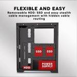 Armaggeddon Gaming Case ATX AQUARON PRO Black - Image 6