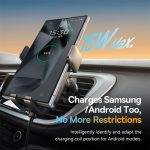 Baseus Car Charger Wireless AirVent Wisdom Pro Auto Coil Alignment 15W Black - Image 3