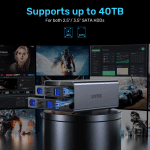 Unitek USB-A 2-Bay External SATA HDD Enclosure with RAID S1308B - Image 5