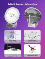 Govee B601B Smart Recessed Lights (2 Pack) 4'' Wi-Fi & BT RGBWW 850 Lumen with Junction Box - Image 4
