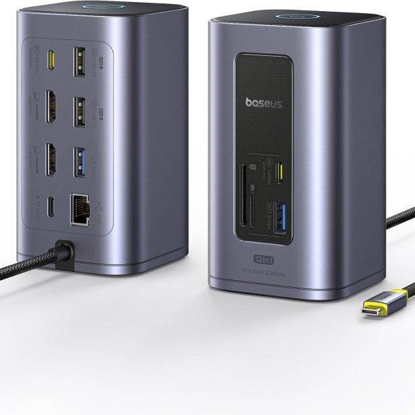 Baseus IT USB Hub 12-in-1 2xUSB-C/2x4KHDMI/2xUSB-C/3xUSB-A/RJ45/SD/PD100W