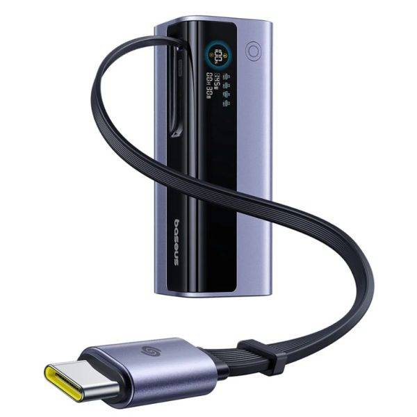 Baseus Powerbank 100W 10000mAh EnerGeek GR11 with Retractable Cable Grey