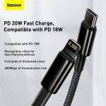 Baseus Gold Type-C to Lightning PD 20W 2m Black - Image 4